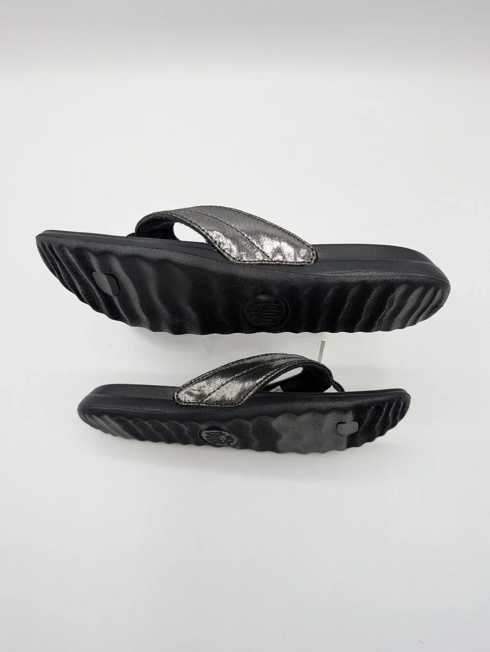 Hey Dude Girl Sandals Little Kids 13 Flip Flops Black Shimmer Christi Flip